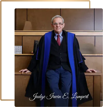 Judge Irwin E. Lampert in judicial robes