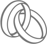 Two interlocking wedding rings
