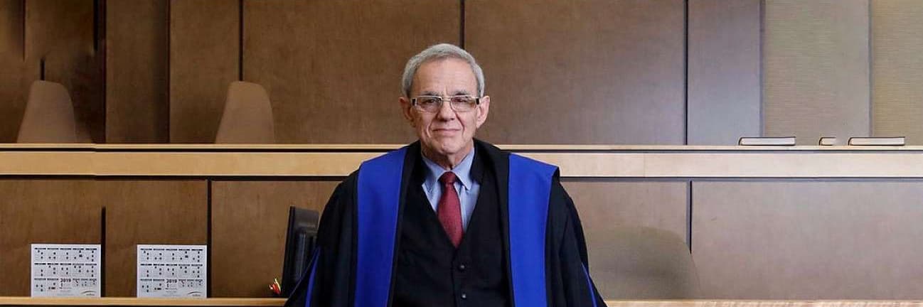 Retired Judge Irwin E. Lampert in judicial robes